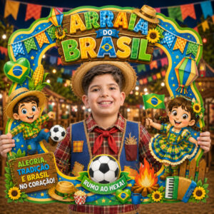MOLDURA PARA FOTO - ARRAIÁ DO BRASIL