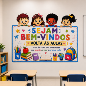 PAINEL SEJAM BEM VINDOS - VOLTA ÀS AULAS