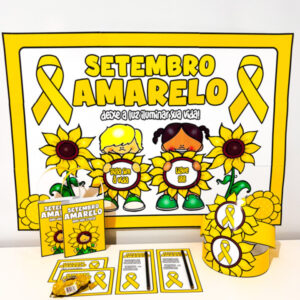 KIT PAINEL E LEMBRANCINHAS - SETEMBRO AMARELO
