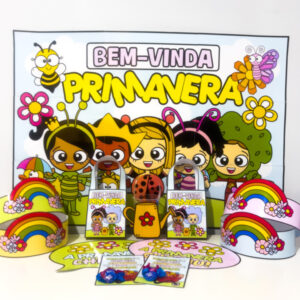 KIT PRIMAVERA - PAINEL E LEMBRANCINHAS