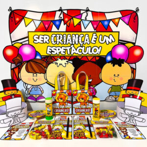 KIT PAINEL E LEMBRANCINHAS DIA DAS CRIANÇAS